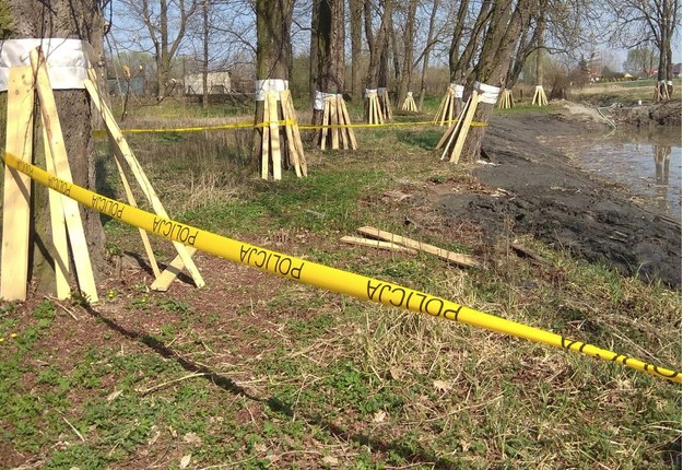 Zdjęcie z miejsca odnalezienia niewybuchu /Policja /