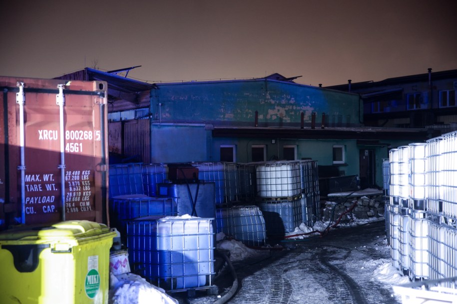 Zdjęcie z miejsca pożaru w Trzebini //Łukasz Gągulski /PAP