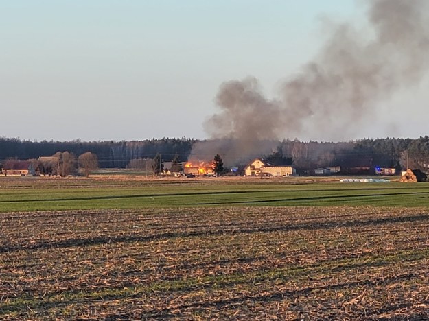 Zdjęcie z miejsca pożaru /Sołectwo Wierzbno gmina Odolanów /