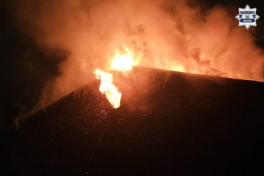 Zdjęcie z miejsca pożaru /policja Chorzów  /Policja
