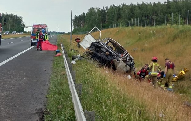 Zdjęcie z miejsca tragedii /KW PSP w Olsztynie /