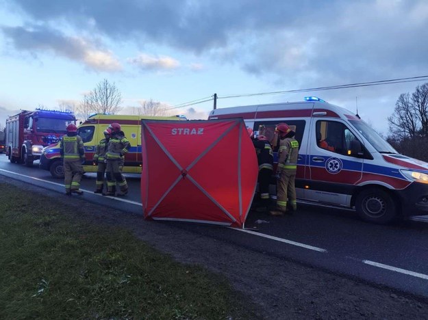 Zdjęcie z miejsca tragicznego wypadku /KP PSP Starachowice /