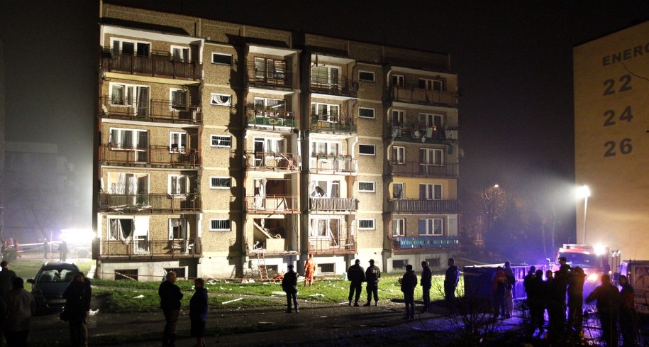 Zdjęcie z miejsca wybuchu /Andrzej Grygiel /PAP