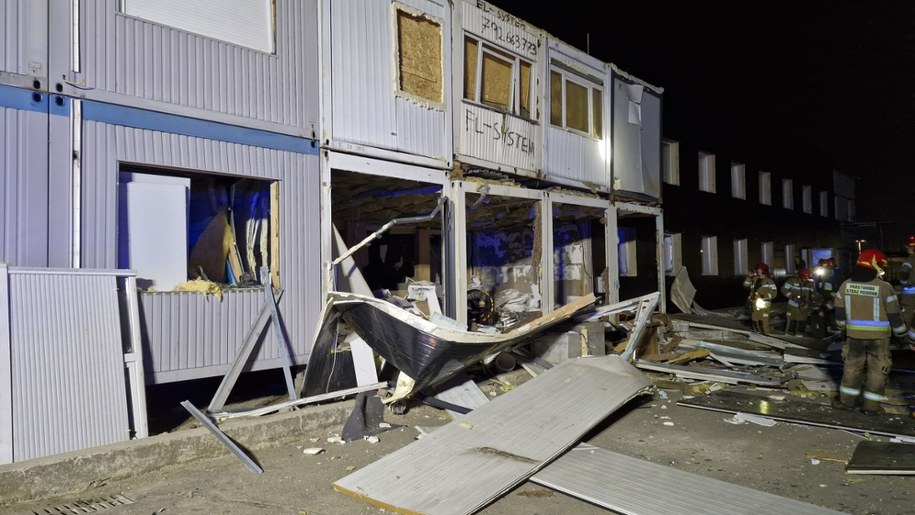 Zdjęcie z miejsca wybuchu /KM PSP Gdańsk /Państwowa Straż Pożarna