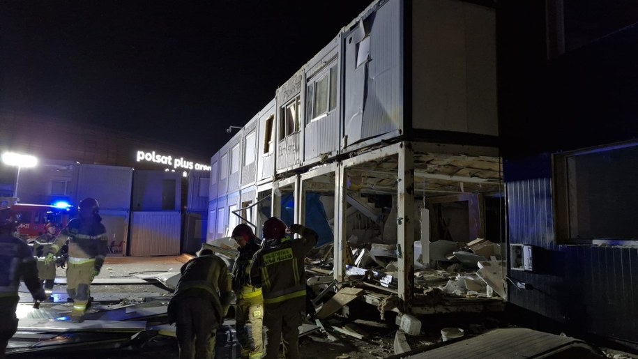 Zdjęcie z miejsca wybuchu /KM PSP Gdańsk /Państwowa Straż Pożarna