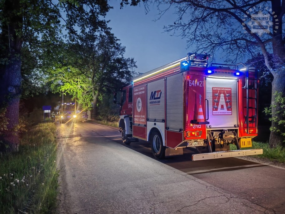 Zdjęcie z miejsca wypadku. Niestety w wypadku zginął mężczyna /Policja Śląska /