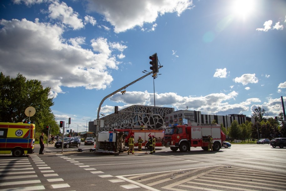 Zdjęcie z miejsca wypadku w Olsztynie /Twój Kurier Olsztyński /