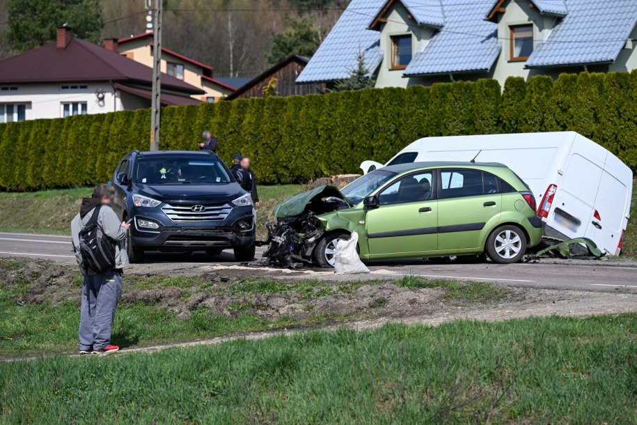 Zdjęcie z miejsca wypadku w Ruszelczycach /Darek Delmanowicz /PAP
