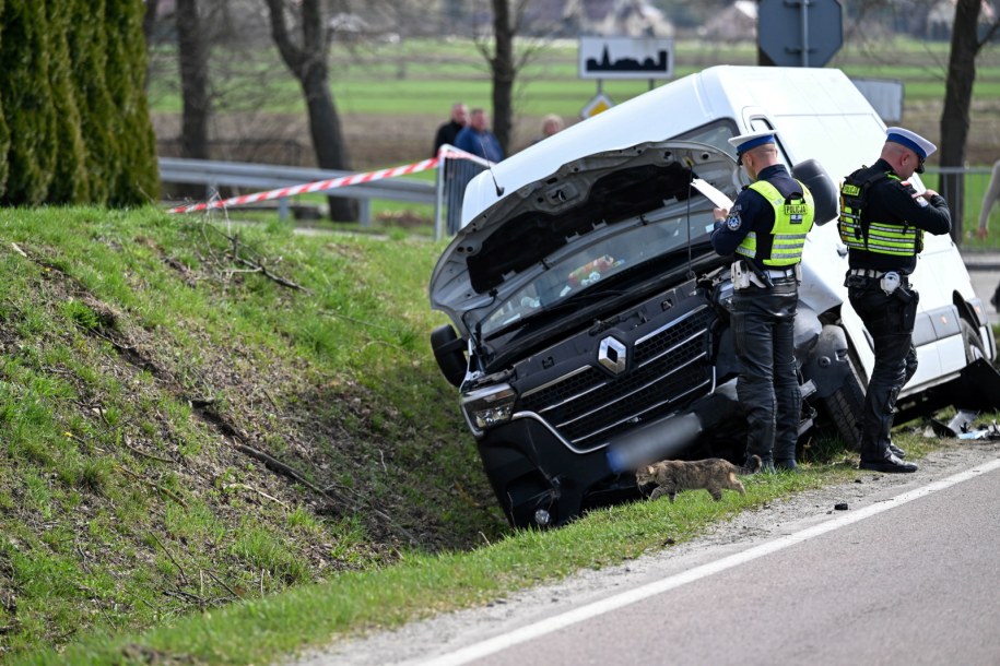 Zdjęcie z miejsca wypadku w Ruszelczycach /Darek Delmanowicz /PAP
