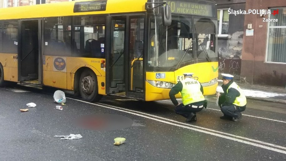 Zdjęcie z miejsca wypadku w Zabrzu /foto. Policja w Zabrzu /