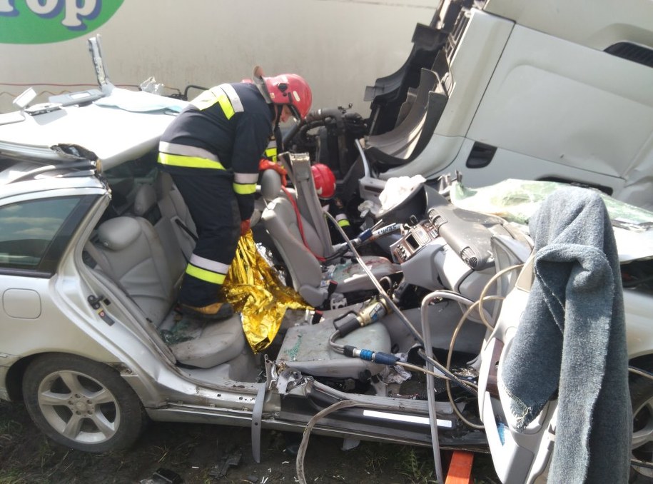 Zdjęcie z miejsca wypadku /KPP PSP Oświęcim /