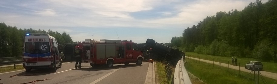 Zdjęcie z miejsca wypadku /Gorąca Linia  RMF FM /
