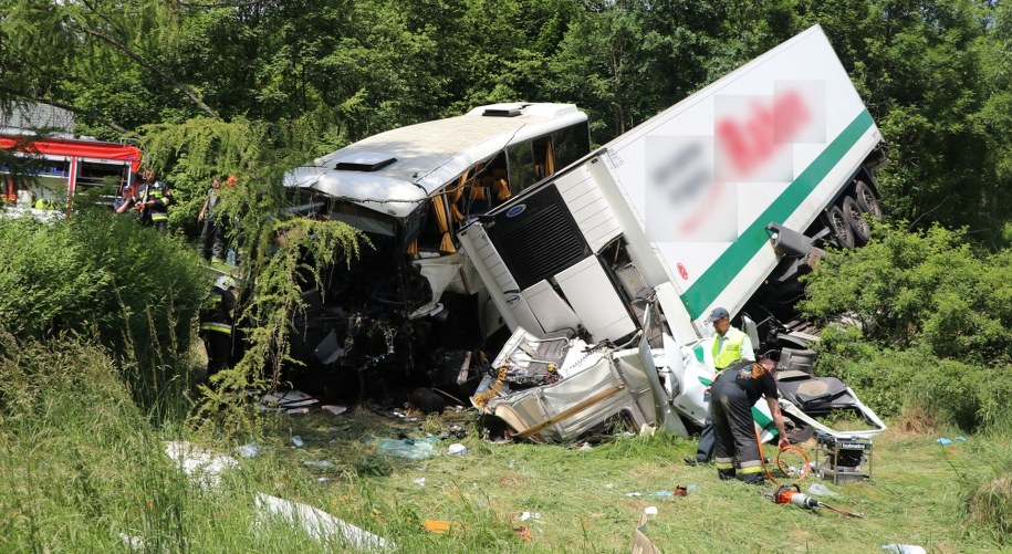 Zdjęcie z miejsca wypadku /Józef Polewka /RMF FM
