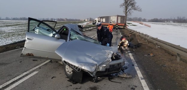 Zdjęcie z miejsca wypadku /KMP Elbląg /