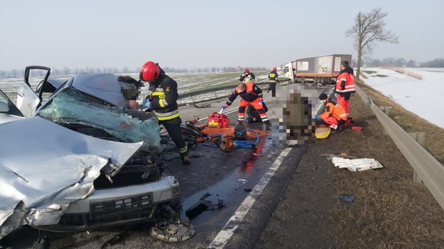 Zdjęcie z miejsca wypadku /KMP Elbląg /