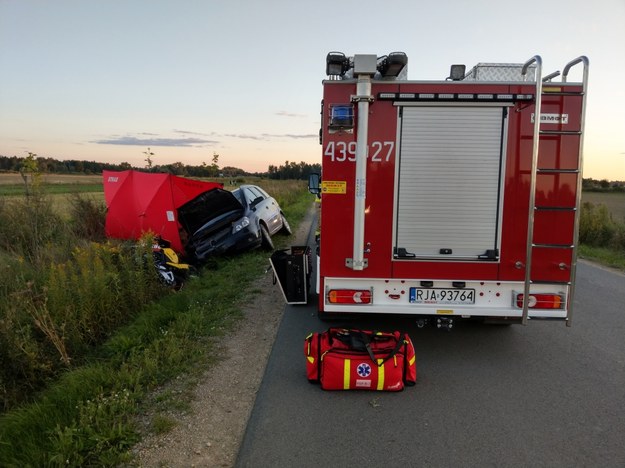 Zdjęcie z miejsca wypadku /KP PSP Jarosław /