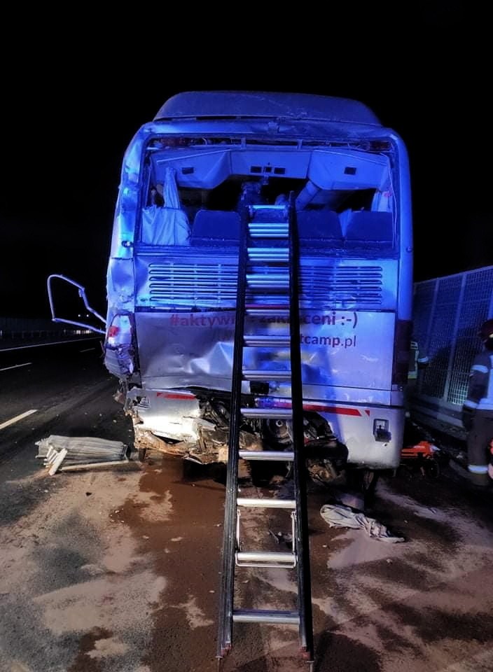 Zdjęcie z miejsca wypadku /KP PSP Wołomin /PAP