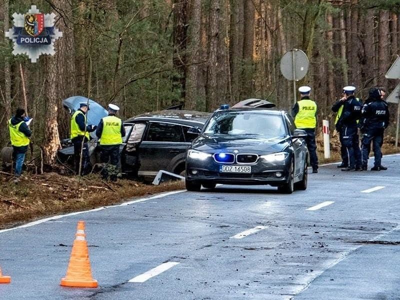 Zdjęcie z miejsca wypadku /KMP Polkowice /