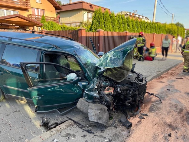Zdjęcie z miejsca wypadku /PSP Nowy Sącz /