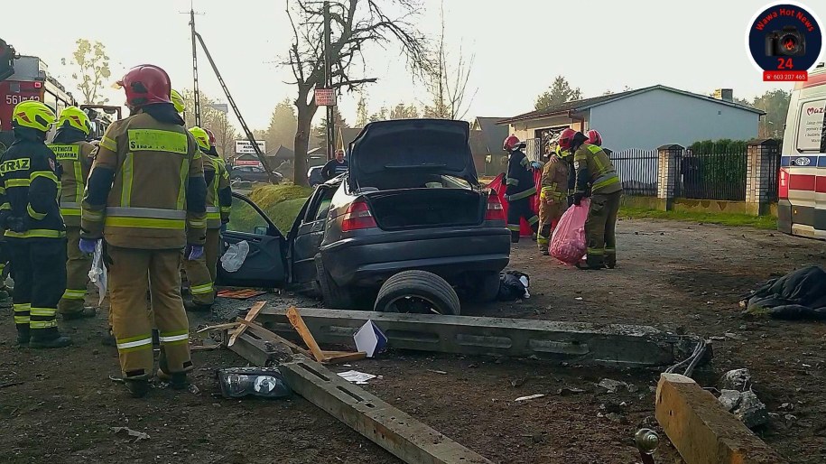 Zdjęcie z miejsca wypadku /foto: Wawa Hot News 24/Facebook /