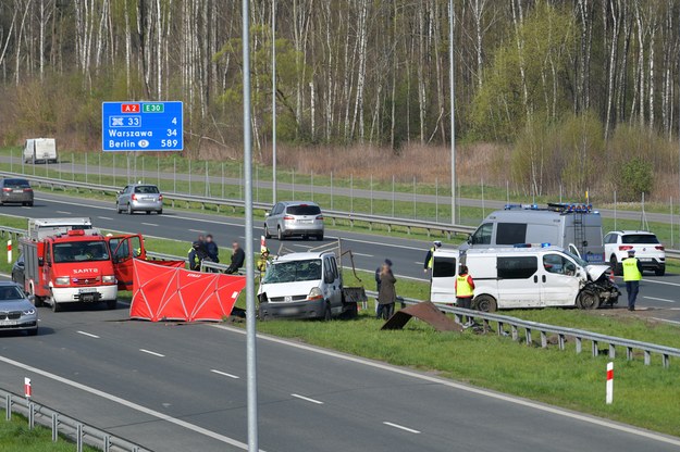 Zdjęcie z miejsca wypadku /Przemysław Piątkowski /PAP/EPA