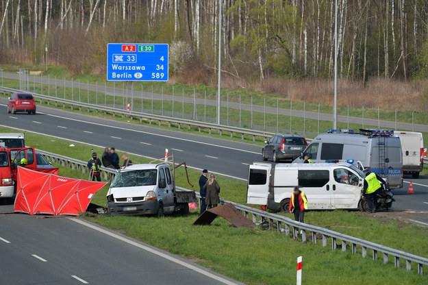 Zdjęcie z miejsca wypadku /Przemysław Piątkowski /PAP/EPA