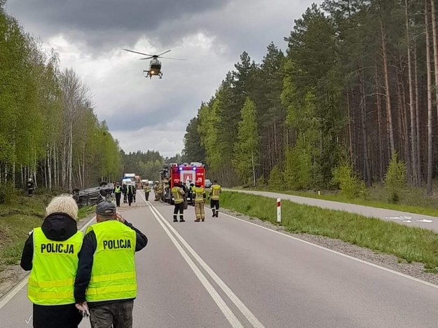 Zdjęcie z miejsca wypadku. /KPP Hajnówka /