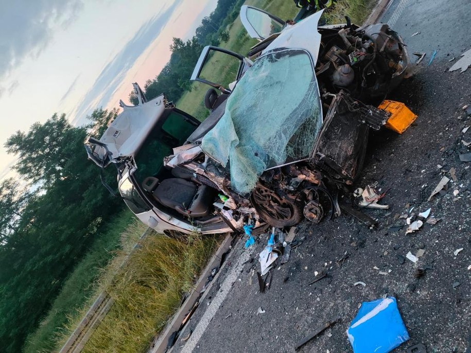 Zdjęcie z miejsca wypadku /PSP Dąbrowa Tarnowska /