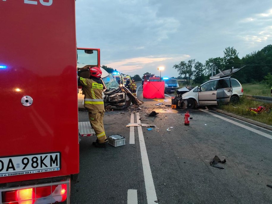 Zdjęcie z miejsca wypadku /PSP Dąbrowa Tarnowska /