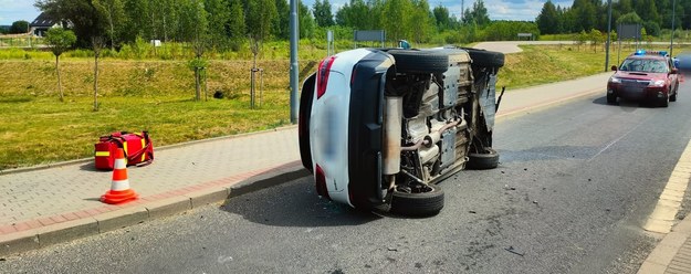 Zdjęcie z miejsca wypadku /KPP Mrągowo /Policja