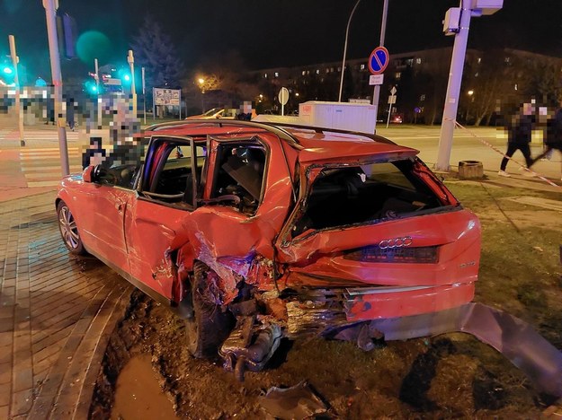 Zdjęcie z miejsca wypadku /KMP Rzeszów /Policja