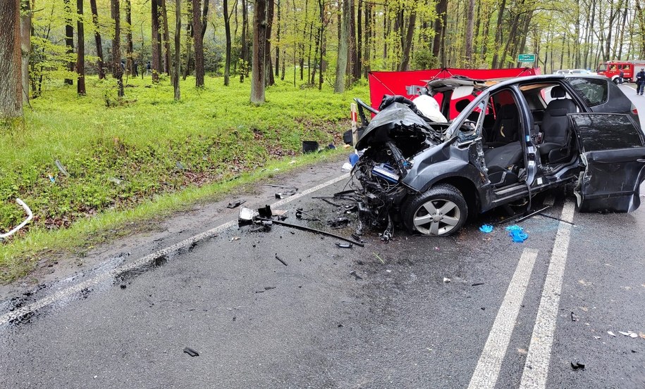 Zdjęcie z miejsca wypadku /PSP Gliwice /