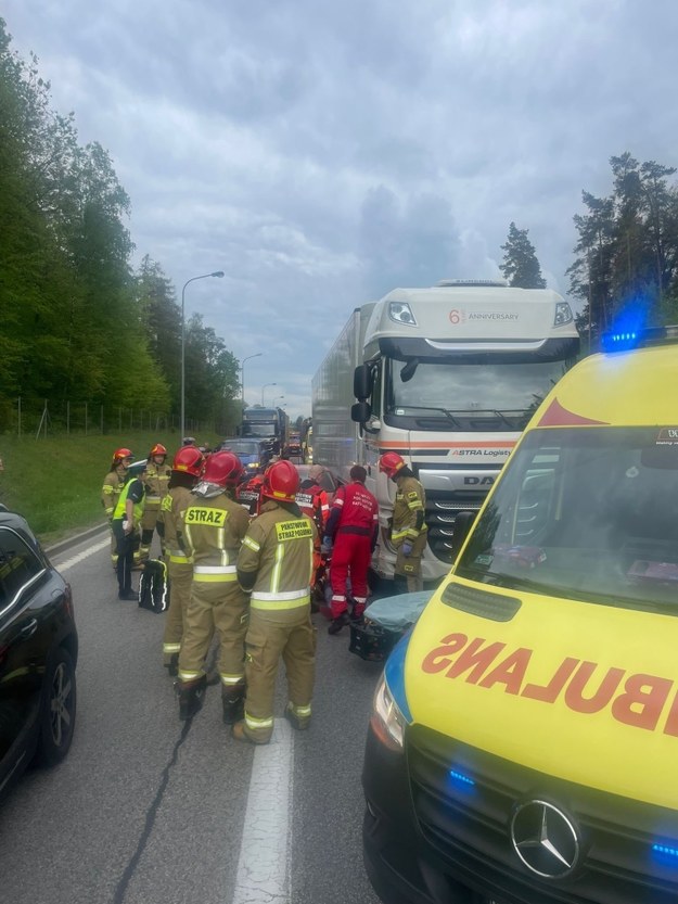 Zdjęcie z miejsca wypadku /KP PSP Gdańsk /