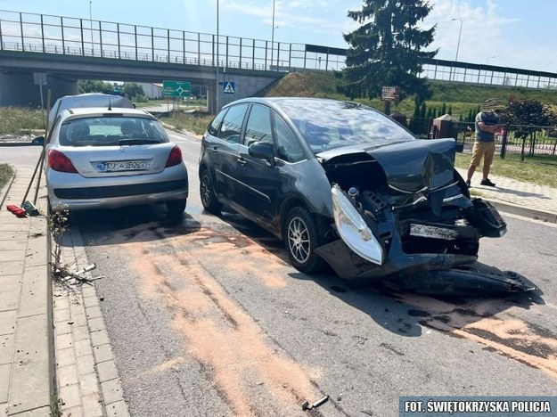 Zdjęcie z miejsca wypadku /KMP w Kielcach /