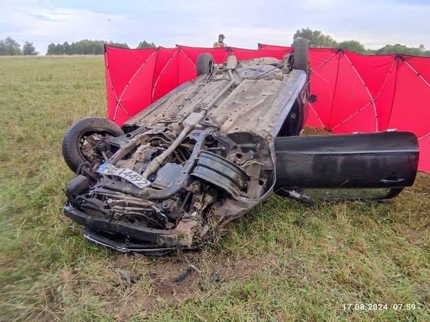 Zdjęcie z miejsca wypadku. /KPP Szczecinek /Policja