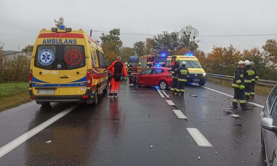 Zdjęcie z miejsca wypadku /OSP KSRG Steklin /