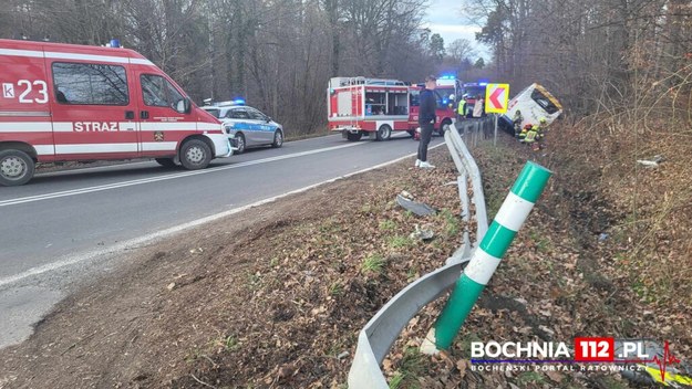 Zdjęcie z miejsca wypadku /Bochnia 112 /