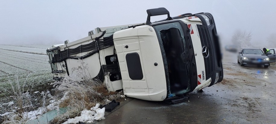 Zdjęcie z miejsca wypadku /KPP Kraśnik /Policja