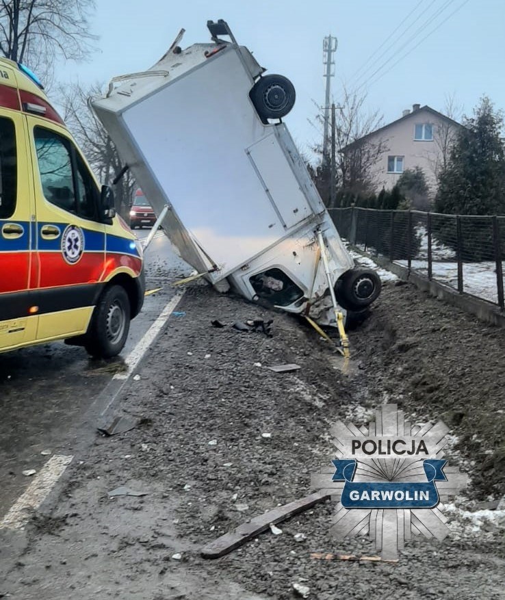 Zdjęcie z miejsca wypadku /KPP Garwolin /