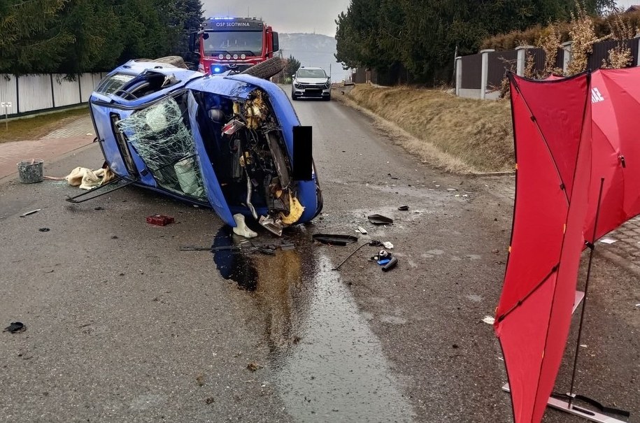 Zdjęcie z miejsca wypadku /KPP Żywiec /Policja