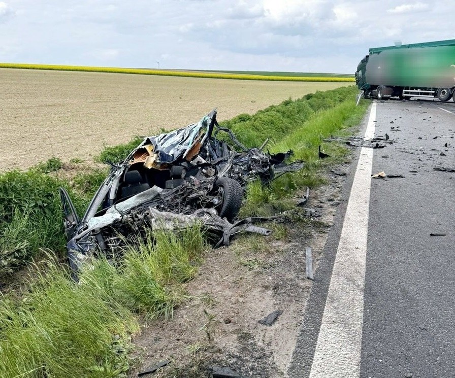 Zdjęcie z miejsca wypadku /Policja Racibórz /Policja