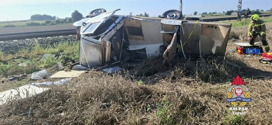 Zdjęcie z miejsca wypadku /OSP KSRG Gronowo /