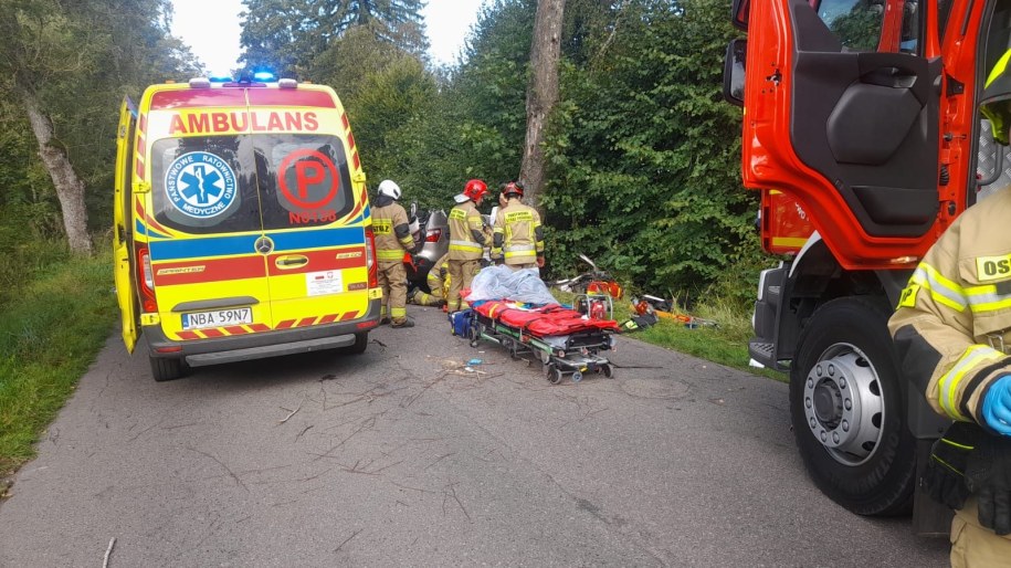 Zdjęcie z miejsca wypadku /KPP Bartoszyce /