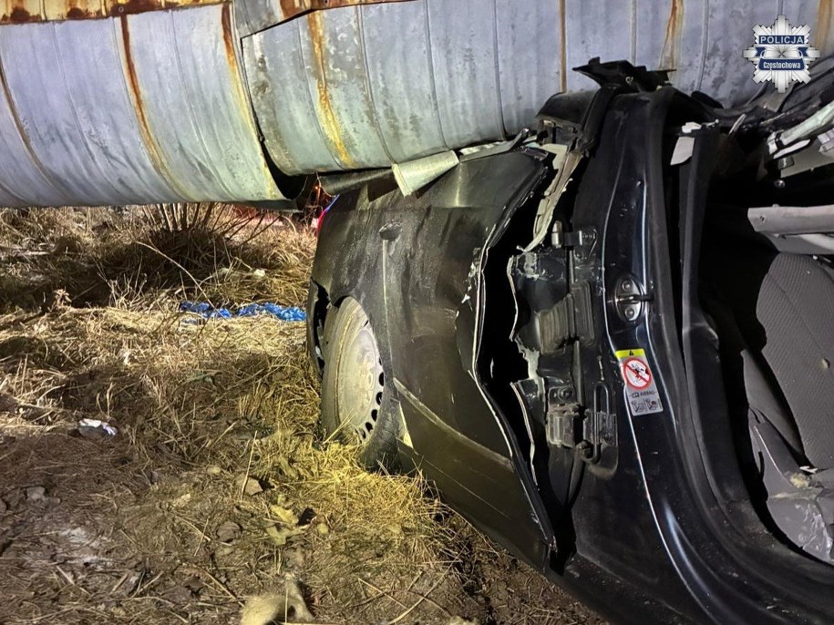 Zdjęcie z miejsca wypadku /KMP Częstochowa /Policja