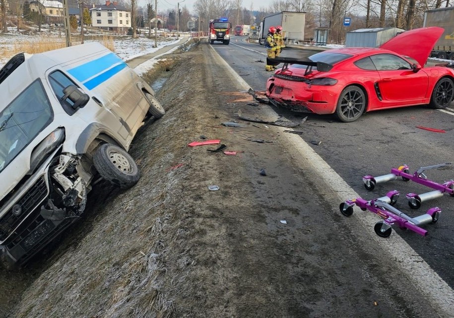Zdjęcie z miejsca wypadku /KPP Strzyżów /Policja