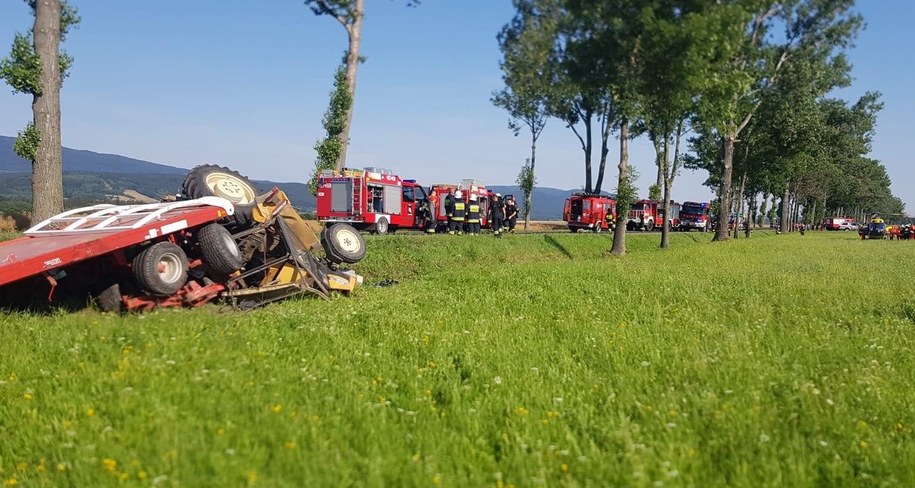 Zdjęcie z miejsca zdarzenia / OSP DOMASZKÓW /