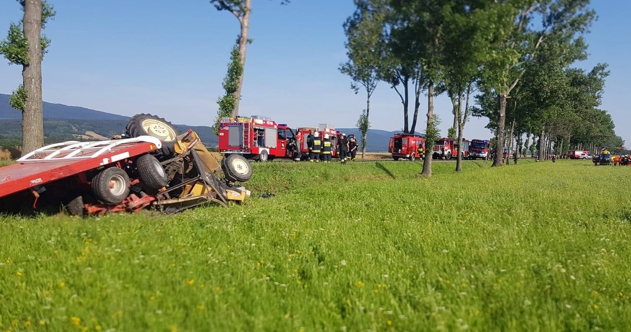 Zdjęcie z miejsca zdarzenia / OSP DOMASZKÓW /