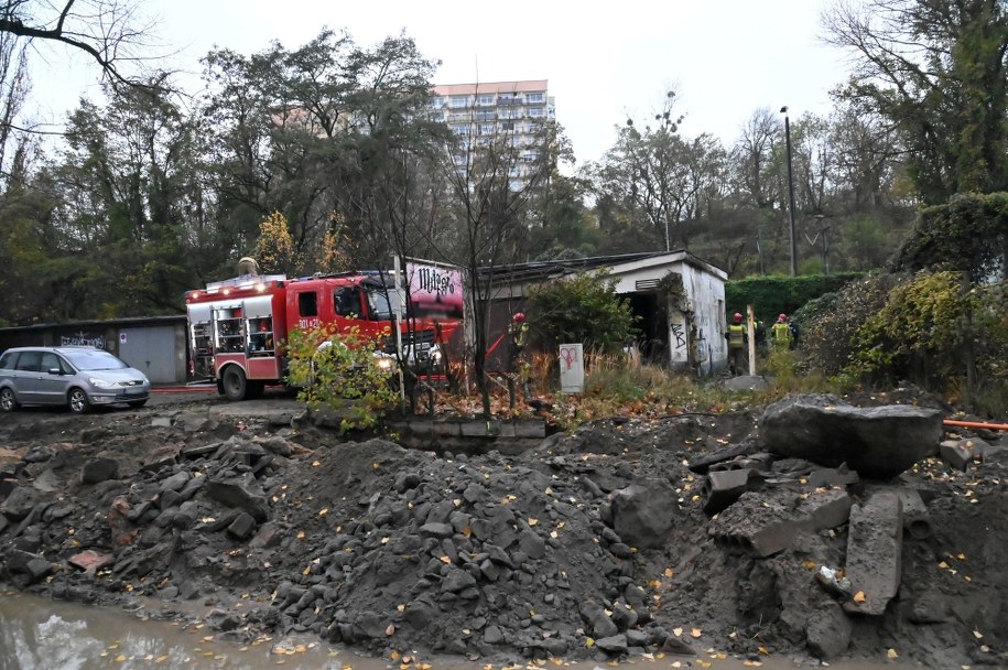 Zdjęcie z miejsca zdarzenia /Marcin Bielecki /PAP