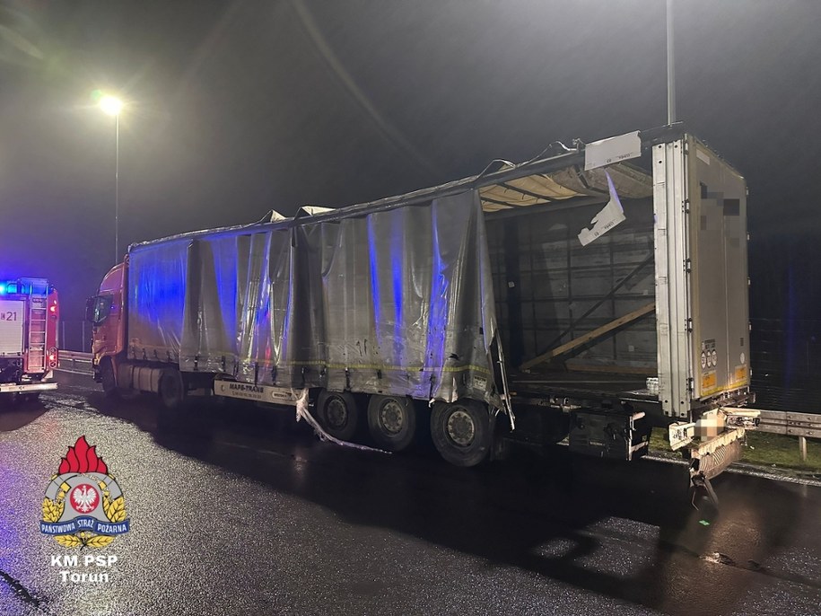Zdjęcie z miejsca zdarzenia /KM PSP Toruń/Dawid Sulkowski /