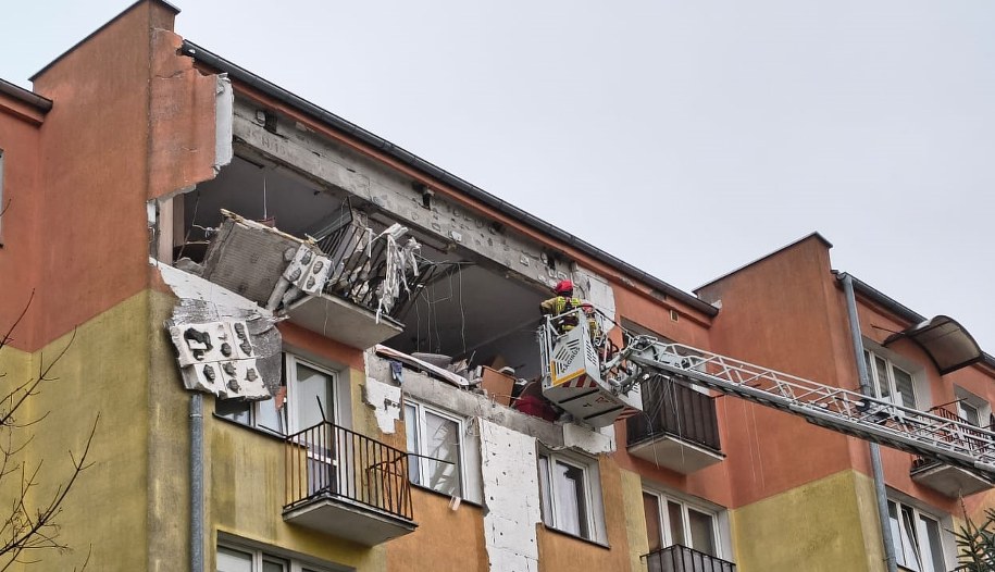 Zdjęcie z miejsca zdarzenia /KW PSP Olsztyn /Państwowa Straż Pożarna